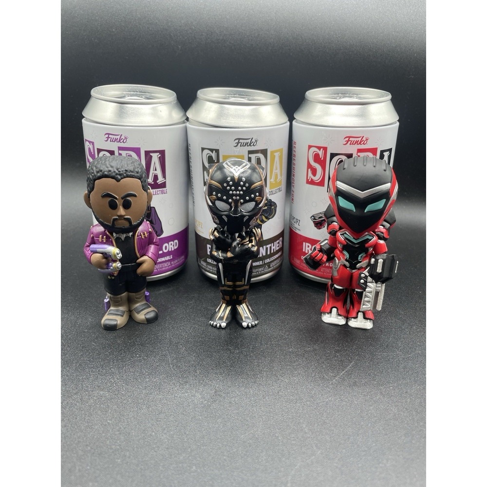 Funko SODA Marvel Lot of 3 – T'Challa Star-Lord Black Panther Ironheart